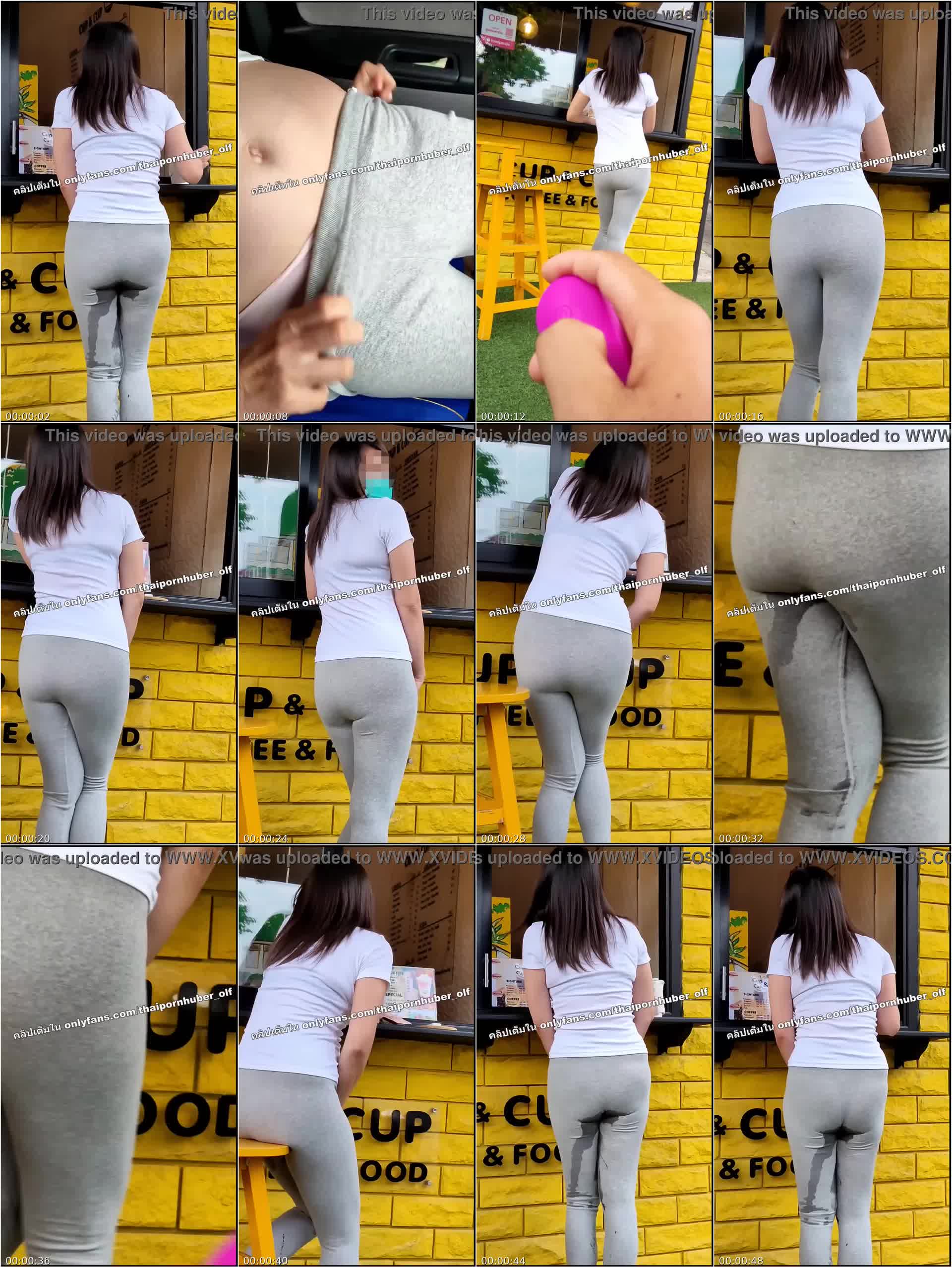 Thai woman finds eggs shaking and peeing over pants while standing to buy smoothies - XVIDEOS COM